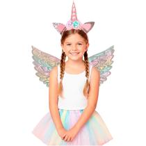 Asa de Borboleta Fantasia com Tiara de Unicórnio Infantil pra Menina Asa de Borboleta Fantasia com Tiara de Unicórnio Infantil pra Menina