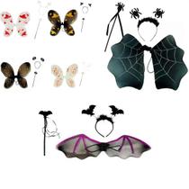 Asa de Borboleta Halloween Com Antena e Varinha Mágica Asa de Borboleta Halloween Com Antena e Varinha Mágica