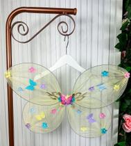 Asa de Borboletas e Fadas Infantil Amarela - Acessório para Fantasia Asa de Borboletas e Fadas Infantil Amarela - Acessório para Fantasia