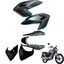 Asa do Tanque Cg Fan 160 modelo 2016 até 2021 Par de Complementos Rabeta Traseira 3 peças