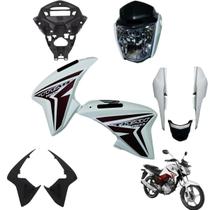 Asa do Tanque Cg Titan 150 Modelo 2014 2015 Par de Complementos Farol Completo Com Aranha Rabeta Traseira 3 peças