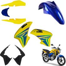 Asa do Tanque Cg Titan 150 Modelo 2014 2015 Par de Complementos Rabeta Traseira 3 peças Paralama Dianteiro