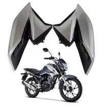 Asa Tanque Aba Lateral Aleta Honda CG Titan 160 Prata Iron Nail 2022 2023 2024