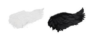 Asas De Anjo Realista Grande Para Festas Halloween, Carnaval Cor:Branca Asas De Anjo Realista Grande Para Festas Halloween, Carnaval Cor:Branca