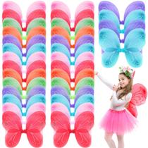 Asas de fada para meninas Junkin Butterfly Wings 36 unidades de 2 a 12 anos Asas de fada para meninas Junkin Butterfly Wings 36 unidades de 2 a 12 anos