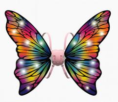 Asas de LED com Música Fantasia Halloween Infantil - Borboleta, Anjo, Fada