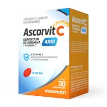 Ascorvit arg - vit c + arginina - 30 cp - maxinutri Ascorvit arg - vit c + arginina - 30 cp - maxinutri