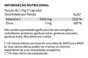 Ascorvit C 1000mg Vitamina C E Zinco 60 Cápsulas Maxinutri