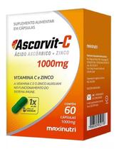Ascorvit C 1000mg Vitamina C E Zinco 60 Cápsulas Maxinutri