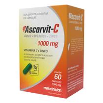 AscorVit Fonte de Vitamina C 1000mg 60 Cápsulas Maxinutri