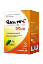 AscorVit Vitamina C 1000mg + Zinco 60 Cápsulas - Maxinutri AscorVit Vitamina C 1000mg + Zinco 60 Cápsulas - Maxinutri