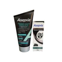 Asepxia Kit Sabonete Liquido Carvão Detox 150ml + Máscara Purificante Carvão 30g