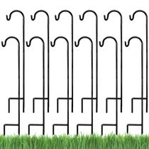 AshmanOnline Shepherd Hooks 89 cm de metal, pacote com 12 pretos