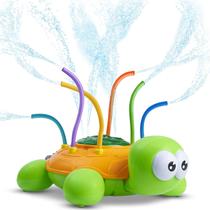 Aspersor de água para crianças Brinquedo Spinning Turtle Splashing Fun Sprays de até 2,4 m de altura Conecta-se à mangueira de jardim