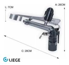 Aspersor Irrigador Metálico Agricola 1.5 Canhao 16 A 25mts