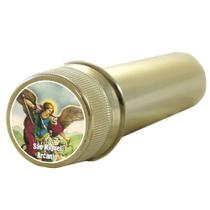Aspersório de Água Benta São Miguel Arcanjo Acrílico Dourado Aspersório de Água Benta São Miguel Arcanjo Acrílico Dourado