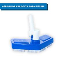 Aspirador Asa Delta Para Limpeza de Piscina Brustec Acessório Grande Resistente Tira Resíduos Sujeiras