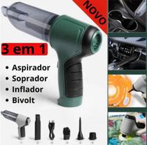 Aspirador Automotivo USB Portátil 3 em 1 Recarregável