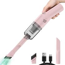 Aspirador de Carro Auloea V06 Sem Fio Mini 400 g Rosa