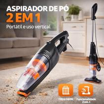 Aspirador de Pó 2 em 1 Philco Ciclone Force 1250W - Preto com Laranja