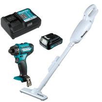 Aspirador de po CL106FDZW com Parafusadeira DF033 Bateria e Carregador