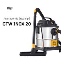 Aspirador de Pó e Água WAP GTW INOX 20 1600 W, 20 L, Inox, Profissional para Água e Pó ideal para casas, oficinas, lava carros e empresas.