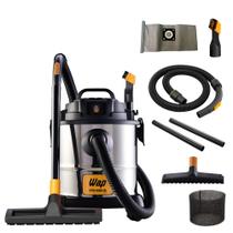 Aspirador De Pó E Água Wap Gtw Inox 20 20L Aço Inoxidável Preto E Amarelo 110V