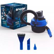 Aspirador De Pó E Líquidos 2L Automotivo Portátil 12V Com Potência 90w Com Motor Em Cobre Resistente Versátil TechOne
