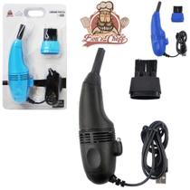 Aspirador de po mini de mesa com led e cabo usb colors 14x4cm - BONS CHEFF