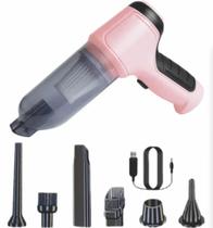 Aspirador De Pó Rosa Sem Fio Portátil Forte Sucção Limpeza Aspirador De Pó Rosa Sem Fio Portátil Forte Sucção Limpeza