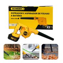 Aspirador e Soprador de Folhas Sem Fio 2X Baterias de 21V 2400mAh Praticidade e Rapidez