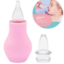 Aspirador Nasal Bebe 2 Em 1 Respire Bem Rosa Lolly