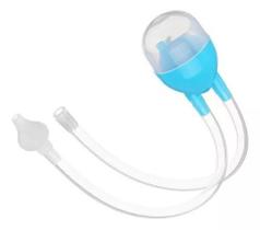 Aspirador Nasal Bebe Infantil Sugador Catarro E Meleca 1 Und Cor Azul