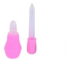 Aspirador Nasal Com Conta Gotas Para Bebe Rosa