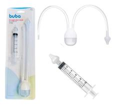 Aspirador nasal de succao e seringa