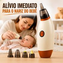 Aspirador Nasal Elétrico Bebê Portátil Silicone Macio Alívio Rápido Congestão e Catarro Aspirador Nasal Elétrico Bebê Portátil Silicone Macio Alívio Rápido Congestão e Catarro