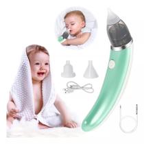Aspirador nasal infantil automático sugador elétrico recarregável para limpeza do nariz