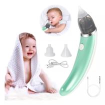 Aspirador nasal infantil automatico sugador limpador de nariz bebe eletrico criança respirar recarregavel