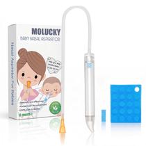Aspirador Nasal para Bebê Molucky com Ponta de Silicone Macio e 24 Filtros