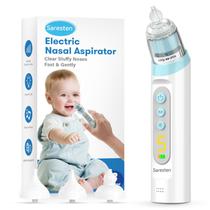 Aspirador nasal Saresten para bebê com 3 pontas de silicone azul