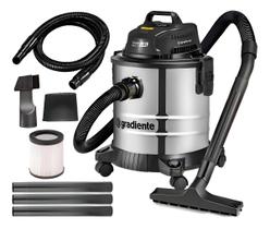 Aspirador Pó e Água GRADIENTE PGAC200 Inox com Soprador 20 Litros 1200W Aspirador Pó e Água GRADIENTE PGAC200 Inox com Soprador 20 Litros 1200W