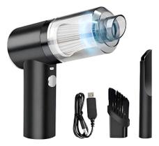 Aspirador Portátil De Pó Recarregável Mini Automotivo S/ Fio Preto