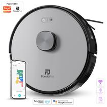 Aspirador Robô Inteligente LDS Laser WiFi Mapeia Cômodos 3000Pa Mop App PandaPlus Alexa Google Volta Base Bivolt Preto Cinza Aspirador Robô Inteligente LDS Laser WiFi Mapeia Cômodos 3000Pa Mop App PandaPlus Alexa Google Volta Base Bivolt Preto Cinza
