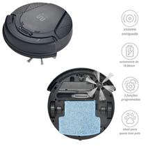 Aspirador Robo Multilaser Ho410 Eclipse 3 em 1 Varre Aspira e Passa Pano Bivolt Preto