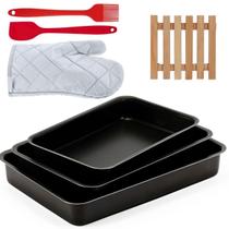 Assadeira 03 Pçs + Luva + Pincel +Espátula + Descanso Panela Assadeira 03 Pçs + Luva + Pincel +Espátula + Descanso Panela