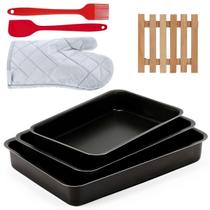 Assadeira 3 Pçs + Espátula + Descanso Panela + Luva + Pincel Assadeira 3 Pçs + Espátula + Descanso Panela + Luva + Pincel