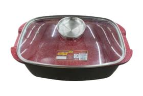 Assadeira Alumínio Injetado Revestimento Cerâmica 32,2x20,5x16 Cm 5,4 L Assadeira Alumínio Injetado Revestimento Cerâmica 32,2x20,5x16 Cm 5,4 L