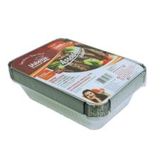 Assadeira alumínio retangular c/ tampa 1000ml 12un vabene