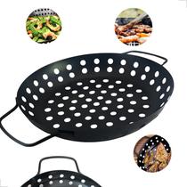 Assadeira Antiaderente Redonda com Grelha Para Churrasqueira e Carnes Assadeira Antiaderente Redonda com Grelha Para Churrasqueira e Carnes