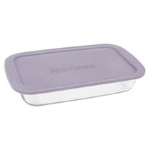 Assadeira Com Tampa 1,6L Retangular Vidro Doce Torta Marinex Assadeira Com Tampa 1,6L Retangular Vidro Doce Torta Marinex